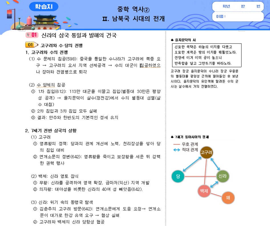 역사②_Ⅱ. 남북국 시대의 전개